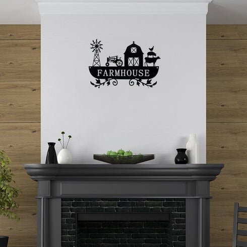 Ferraycle Metal Farmhouse Kitchen Decor Rustic Farm Sign Windmill Barn Tractor Animal Decor for Nursery Country Decorations Christmas Gift for Fat...