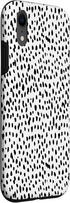 iPhone XR Dalmatian Animal Print Black And White Black White Case...