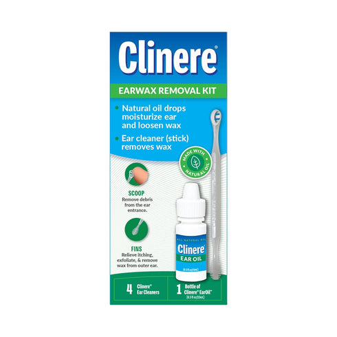 Clinere Ear Oil Conditioner & Ear Cleaners Cleaning Care Kit, 1 Ea, 1count, 4 Ear Tips...
