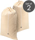 Cotton Clinic 2 Pack Set Cotton Laundry Bags for Delicates, Laundry Bags Canvas Extra Large 24"x36", Multi Purpose Bags, Heavy Duty Natural Drawst...