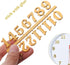 Clock Numerals Kit DIY Digital Clock Numbers Arabic Number and Roman Number for Clock Hands Replacement Parts Clock Accessories in Black Silver Go...