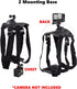 Dog Harness Mount for Gopro, Soft and Adjustable Dog Harness Vest with 2 Mouting Base Pet Chest and Back Fixation for Gopro Hero All Models, Suita...