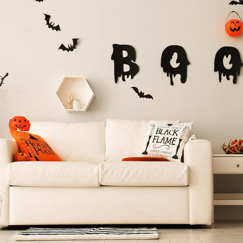 Glaring Halloween Decor Pillow Covers 18x18 Set of 4 Halloween Decorations Hocus Pocus Farmhouse Saying Outdoor Fall Pillows Decorative Throw Cush...