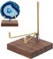 Hipiwe Adjustable Metal Arms Display Stand Easel with Wooden Base - Rocks Crystal Display Easel Holder for Mineral Agate, Gemstones, Fossils, Cora...