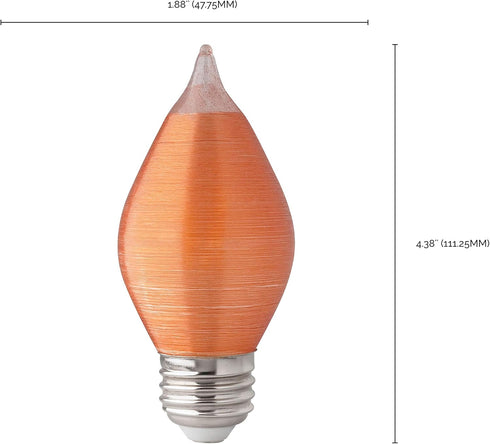 Satco 4.38 Inch 4W C15 LED Medium Base Replacement Lamp...