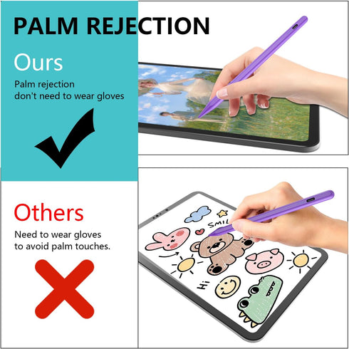 Stylus Pen for iPad 2018-2022 with Palm Rejection, Tilt Sensitivity Apple iPad Pencil for iPad 10th/9th/8th/7th/6th Generation, iPad Pro 11/iPad P...