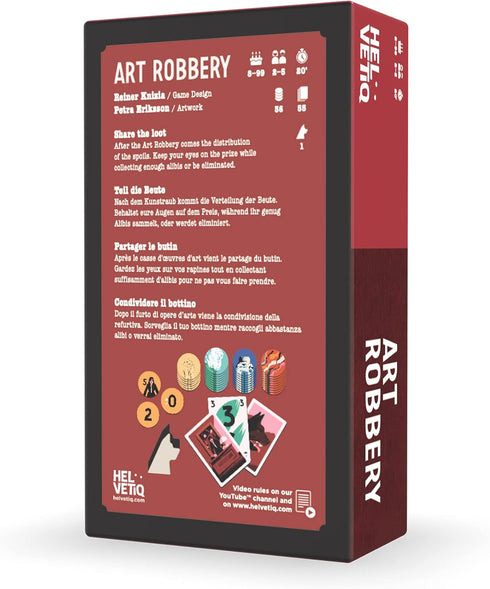Art Robbery Card Game - Strategic Heists and Cunning Thieves! Fun Family Game for Kids and Adults, Ages 8+, 2-5 Players, 20 Minute Playtime, Made...