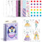 MiDeer Fashion Design Sketchbook with Watercolor Painting, Princess Dress-up Activity Book with Stencils and Stickers, Fashion Designer Kits for K...