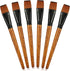 6 Pcs Flat Paint Brushes 1 Inch Watercolor Acrylic Paint Brush Synthetic Nylon Craft Artist Brushes for Painting Oil Fine Crafts Face Body Art Pai...