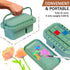 DUGATO Paint Brush Cleaner Washer, Multifunction Painting Brush Basin Holder and Organizer with Tray Palette Lid & 2 Art Sponges for Acrylic, Wate...