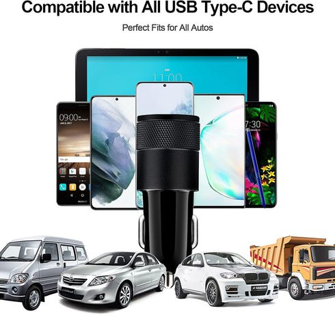 USB C Fast Car Charger for iPhone 16e 16 15 Pro Max Samsung Galaxy A16 A15 A36 A56 S25 S24 FE S23 Ultra Z Flip6 Fold6 A55 A35 A54 A14 A13 5G, Rapi...