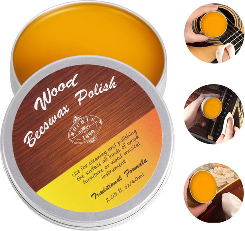 Wood Beeswax Polish Traditional Beeswax Polish for Wood Musical Instrument and Wood Furniture 2.03 fl.oz/60ml...