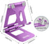 Adjustable Cell Phone Stand Desktop Phone Holder,Aluminum Portable Phone Stand for iPhone 14 13 12 11 8 7 6 Pro X XR XS Max Mini Huawei (Purple).....