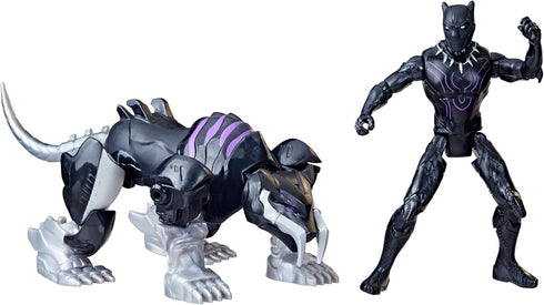 Marvel Mech Strike Mechasaurs, 4-Inch Black Panther with Sabre Claw Action Figures, Super Hero Toys for Kids Ages 4 and Up...