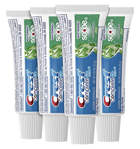 Crest Complete Whitening Scope Minty Toothpaste .85 Oz Travel Size 4 Pack...