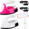 Honoson 2 Pieces Mini Craft Iron Mini Heat Press Iron with Charging Base Accessories for Beads Patch Clothes T Shirts Shoes Clothes and Hats...