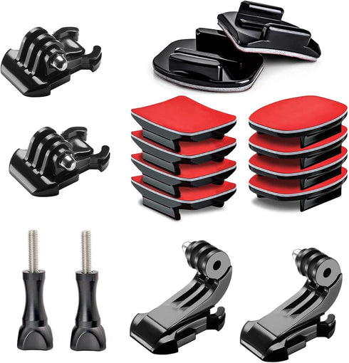 Helmet Adhesive Sticky Mounts and Buckle and Thumb Screws Accessory Kit,Compatible with GoPro Hero 11 10 9 8 Max Go Pro 7 6 5 4 3 3+ 2018 Session ...
