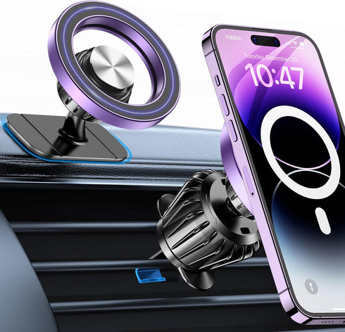 for Magsafe Car Mount?20 Strong Magnets?Magnetic Phone Holder for Car Phone Holder Mount Dash?360° ?Phone Holders for Your Car Accessories Cell ph...