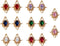 14 pcs Gold Plated Crystal Glass Charms Pendants Alloy Zirconia Enamel Pendants KC Alloy Charms Pendants for Necklace Bracelet Earring Jewelry Mak...
