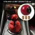 RYANSTAR Carbon Fiber Shift Knob Gear Shifter Knobs with 3 Adapters Round Ball Stick Shifter Level Red...