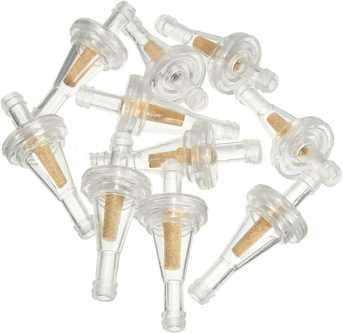 ZYTC 10pcs Clear Gas Inline Fuel Filter for Golf Cart Kawasaki John Deere EZGO...