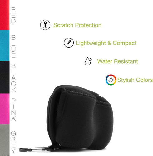 MegaGear MG064 Ultra Light Neoprene Camera Case Compatible with Sony Alpha A6400, A6500, A6300, A6000 (16-50 mm)-Black (MG063)...