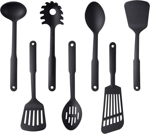 Kitchen Utensils Set, 7PCS Cooking Utensils Set 410F° Heat Resistant & Non-stick Food Nylon Kitchen Gadgets Accessories For Cookware, BPA Free Kit...