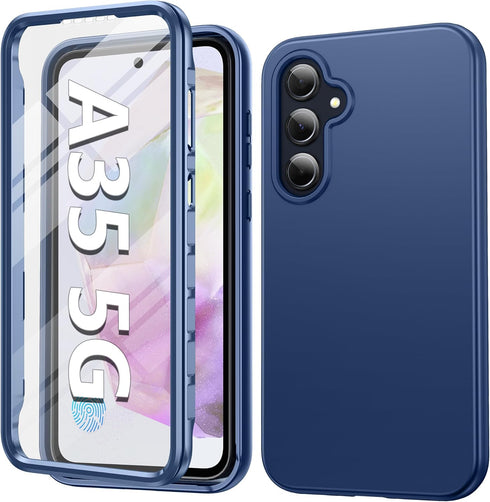FNTCASE for Samsung Galaxy A35-5G Case: Phone Case with Built-in Screen Protector Protective Silicone Cell Phone Cover Rugged Shockproof Full Prot...