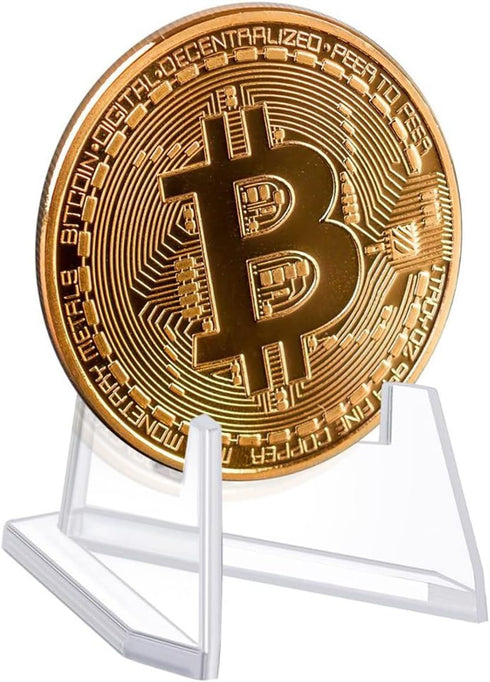 Acrylic Coins Display Stands,10 Packs Mini Clear Easel Stand Holders 2.28 Inch Tall Support to Hold Small Artworks/Pocket Watch/Casino Chips/Chall...