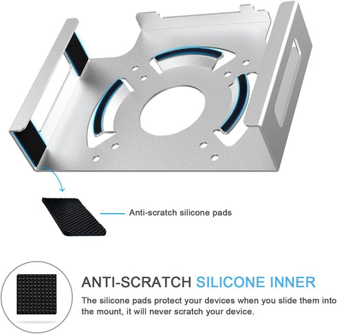 IFCASE Mac Mini M2 Mount, Heat Dissipation Design Anti-Scratch Behind Monitor, Under Desk, Wall Mount Stand for Mac Mini 2011 to 2023 M2 Pro, Comp...