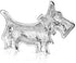 Large Statement Blue Or Pink Crystal Collar White Enamel Westie Scottie Terri Dog Pet Animal Scarf Brooch Pin For Women Teens Silver Tone Rhodium ...