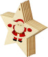 obmwang 50 Pieces Natural Wooden Star Cutouts Unfinished Predrilled Wooden Star Embellishments with Natural Twine for Christmas, DIY Craft, Party ...