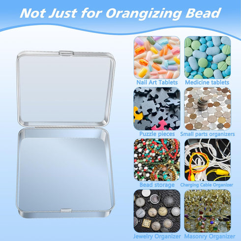 KAUIQU Bead Organizer Box, 12 Pack Clear Plastic Small Storage Container with Lid, Diamond Art Storage Containers Use for DIY Crafts, Pills, Jewel...