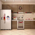 Acronde 4PCS Christmas Refrigerator Door Handle Covers Set and 1PCS Snowman Fridge Decal, Oven Microwave Dishwasher Door Handle Protector for Christmas Kitchen Decoration