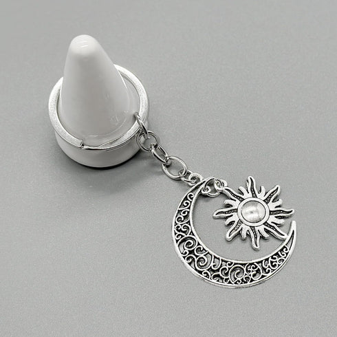 PHAETON 20PCS Moon and Sun keychain Moon keychain Sun Jewelry Pendant Moon and Sun keyring for Lover Gift...
