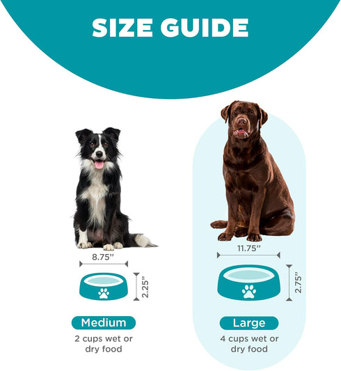 Outward Hound Fun Feeder Slo Bowl, Slow Feeder Dog Bowl, Large/Regular, Turquoise...