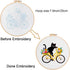 Louise Maelys Cute Cat Embroidery Kits for Beginners with Flower bike pattern,Adults Starter Cross Stitch Kit DIY Needlepoint Kits......
