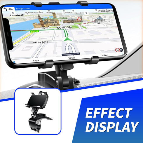 Pack-1 Car Dashboard Phone Holder, Snap-on Navigation Mount, Multi-Functional Automobile Interior Supplies, for Most Cars, Trucks and Vans (Black)...