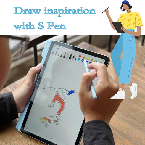 Dogxiong 2 Pack Galaxy Tab S6 Lite Pen Replacement for Samsung Galaxy Tab S6 Lite S Pen Stylus Pen Replacement, Angora Blue......