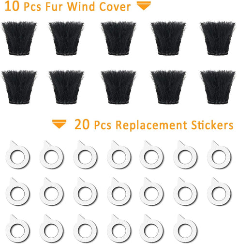 SUNMON Camera Mic Windscreen Windshield Wind Muff for DJI Osmo Action Camera,Sony RX1 RX10 RX100 Digital Compact Cameras Wind Cover (10 Pack)...