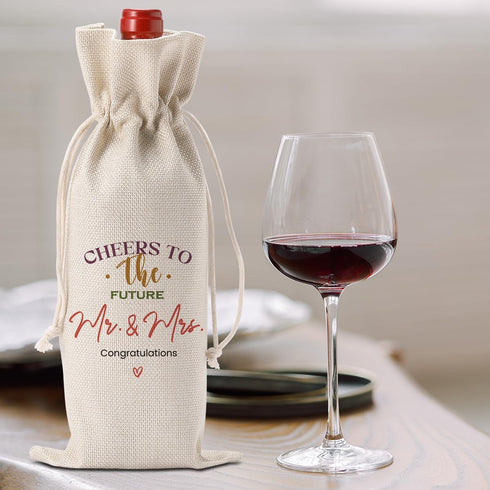 Wedding Shower Gifts Wine Bag, Bridal Shower Wedding Gifts, Bridal Shower Party Favors Wine Bags, Mr And Mrs Wedding Gifts, Cheers To The Future M...