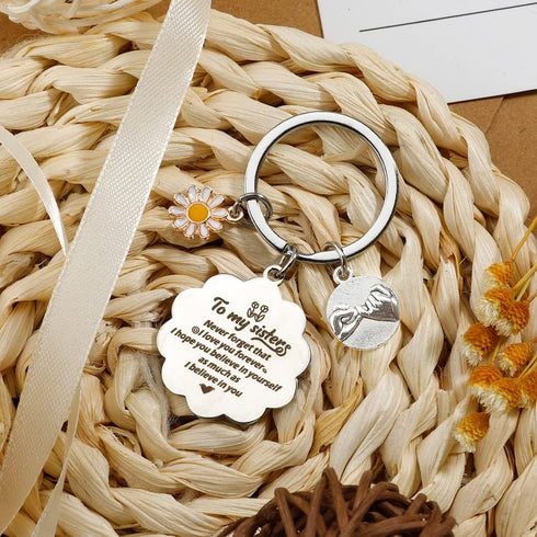 Gifts for Sister, Sister Gifts from Sister Brother,Birthday Gift for Sister,Sister Keychain from Sister,Soul Sister Gifts for Women,Galentines Day...