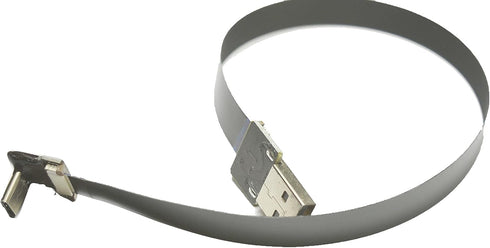 Black FFC USB C FPV Flat Slim Thin Ribbon FPC Cable USB Type-C 90 Degree to Standard USB A for sync and Charging (40CM)...