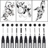PANDAFLY Calligraphy Pens, 10 Size Calligraphy Pens for Writing, Hand Lettering, Art Drawing, Sketching, Scrapbooking, Journaling, Calligraphy Bru...