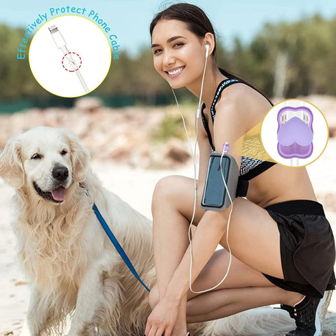Cute Cable Protector for iPhone Charger with Unique Design 3D Love Heart Wave Data Cable USB Charger Data Line Phone Wire Saver Protector for iPho...