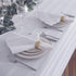 Newbridge White Denley Stripe Set of 4 Fabric Napkins, 100% Polyester, No Iron Soil Resistant Dining Room, Heavy Weight Party Napkin...