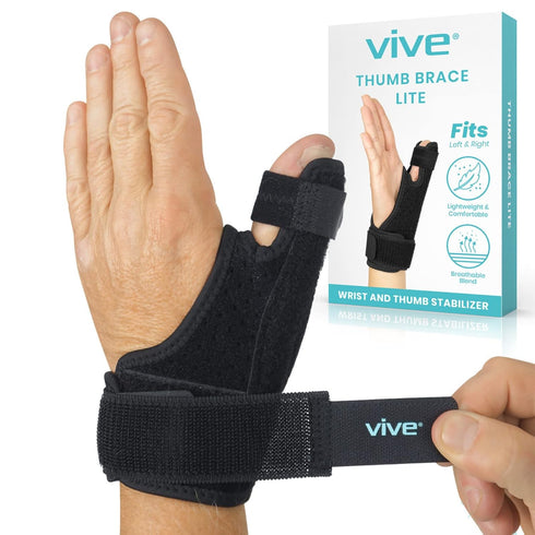 Vive Thumb Brace & Wrist Stabilizer (Fits Left and Right) - Thumb Spica Splint for Arthritis, Tendonitis, and De Quervains - Support Wrap for Men ...