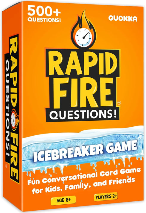 QUOKKA Family Conversation Cards - Icebreaking Talking Topics Board Game for Kids 8-10 Year Olds - Getting to Know You | 500 Fun Questions | Answe...