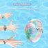 Waterproof AirTag Bracelet for Kids, Soft Silicone Air Tag Hidden Holder Case Compatible with Apple Airtag, Adjustable Anti-Lost Printed Strap GPS...