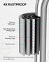 Nieifi Bar Soap Holder for Shower Wall with 4 Hooks, Stainless Steel Adhesive Soap Dish for Bathroom, Silver...